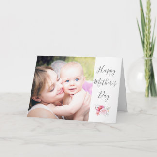 Cartão Foto personalizada do feliz dia de as mães