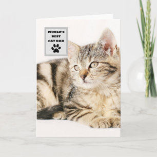 Cartão Foto personalizada do melhor Pai de gatos do mundo