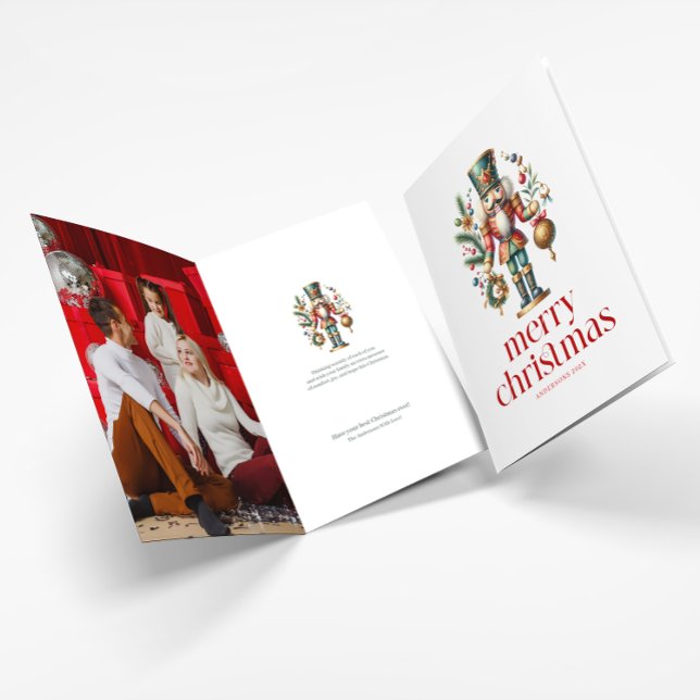 Cartão Foto Personalizada Do Quebra-Nozes De Natal Festiv (Criador carregado)