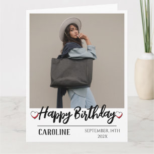 Cartão Foto personalizada e simples de diversão de Na mod