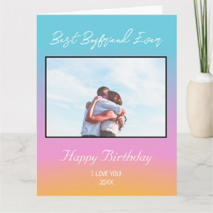 Cartão Foto Personalizada Feliz Aniversário Melhor Beyfri
