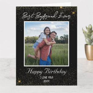 Cartão Foto Personalizada Feliz Aniversário Melhor Beyfri