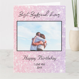 Cartão Foto Personalizada Feliz Aniversário Melhor Beyfri