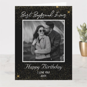 Cartão Foto Personalizada Feliz Aniversário Melhor Beyfri