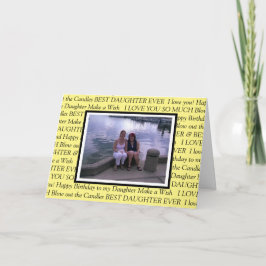 Cartão Foto personalizada Feliz Aniversário para a minha 