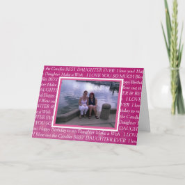 Cartão Foto personalizada Feliz Aniversário para a minha 