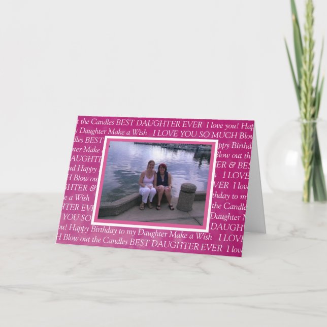 Cartão Foto personalizada Feliz Aniversário para a minha  (Frente)