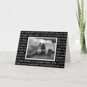 Cartão Foto personalizada Feliz Aniversário para a minha 