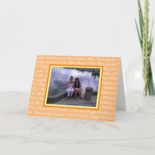 Cartão Foto personalizada Feliz Aniversário para minha m