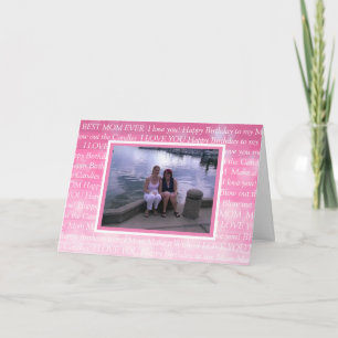 Cartão Foto personalizada Feliz Aniversário para minha m
