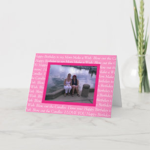 Cartão Foto personalizada Feliz Aniversário para minha m