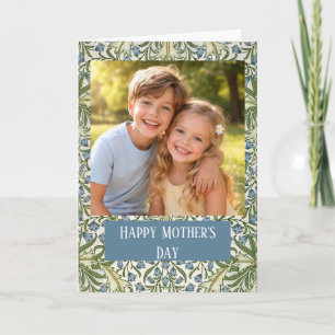 Cartão Foto Personalizada Feliz Dia das Mães floral