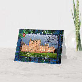 Cartão Foto Personalizada Lyon Clan Glamis Castle Xmas