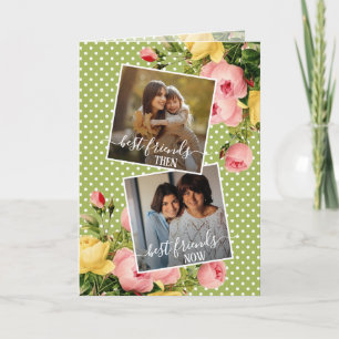 Cartão Foto personalizada - melhor amigo cota cor-de-rosa