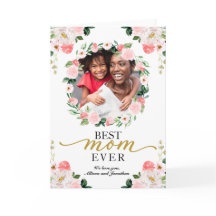 Foto Personalizada Melhor Mãe de Sempre Floral Dia