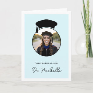 Cartão Foto Personalizada Mestrado Moderno PhD Doutorado
