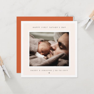 Cartão Foto personalizada minimalista moderna do primeiro