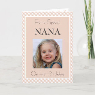 Cartão Foto personalizada Nana Birthday