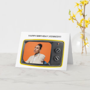 Cartão Foto personalizada no estilo de arte do Pop da TV