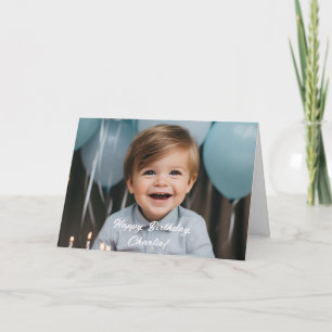Cartão Foto personalizada personalizada família filho fil