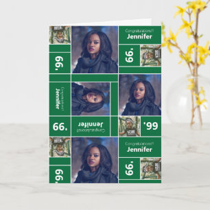 Cartão Foto Quadrada Ano de Formatura Verde