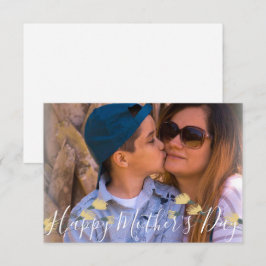 Cartão Foto Simples de Dia de as mães Botânico Feliz