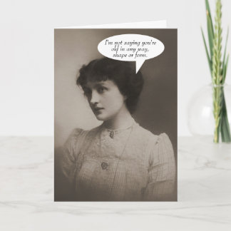 Cartão Foto Vintage Engraçada Sobre O Aniversário Brutal 