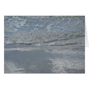 Cartão Fotografia Abstrata de Água Lamejando na Praia