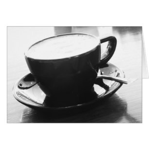 Cartão fotografia branca e negra do café