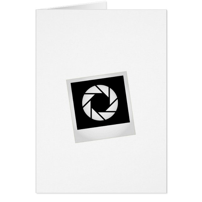 Cartão Fotografia com abertura (Frente)