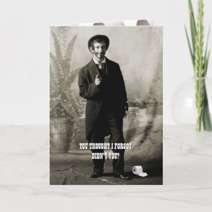 Cartão Fotografia da Cara de papel higiênico engraçada de