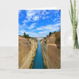 Cartão Fotografia da Grécia do Canal Corinto