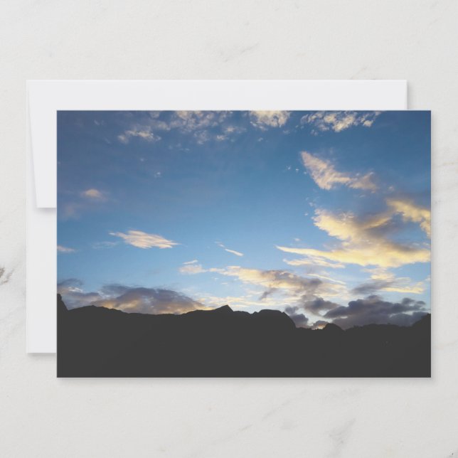 Cartão Fotografia da Natureza ao Crepúsculo em Cabo Verde (Frente)