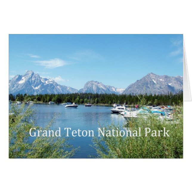 Cartão Fotografia da paisagem do Grand Teton National Par (Frente Horizontal)