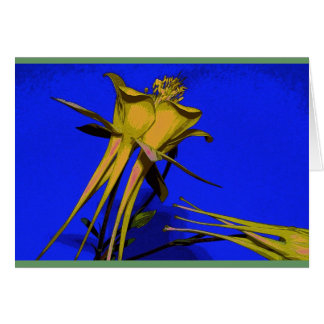 Cartão Fotografia de aquilégia amarelo