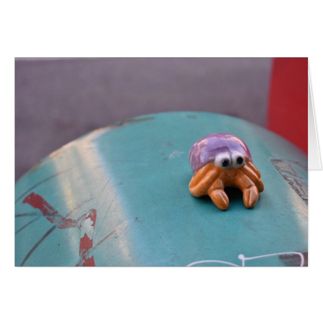 Cartão Fotografia de Crabby Crab NYC Urban Street (Frente Horizontal)