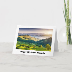 Cartão Fotografia de Natureza Cênica de Colinas Ondulante