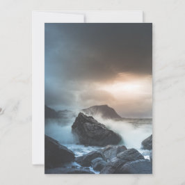 Cartão Fotografia de paisagens marítimas da Noruega