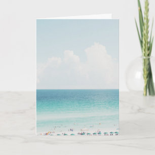 Cartão Fotografia de Praia Bonita Céus Oceano Azul Resfri