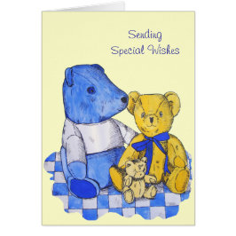 Cartão "fotografia de ursinhos bonitinhos para o aniversá