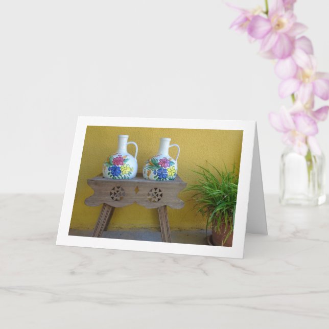 Cartão Fotografia de Vases Decorativos (Orquídea)