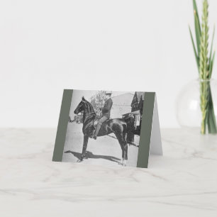 Cartão Fotografia de Vintage de Cavalo Saddlepura America