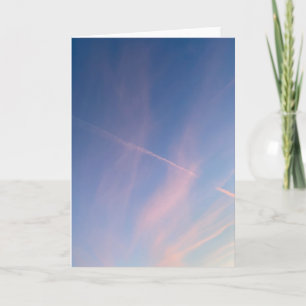 Cartão Fotografia do Céu do Pôr do Sol Rosa Sonhador com