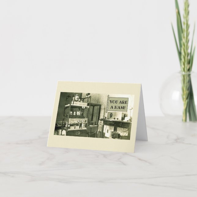 CARTÃO FOTOGRAFIA DO OPERADOR DE RÁDIO HAM DE 1930 (Frente)