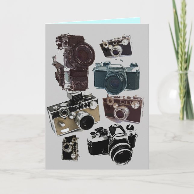 Cartão Fotografia em apuros retro Câmera (Frente)