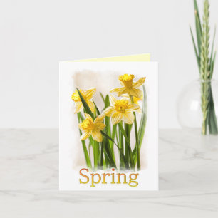Cartão Fotografia Floral: Primavera amarelo Daffodils