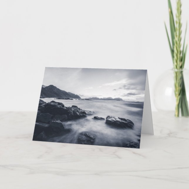 Cartão Fotografia monocromática de escape (Frente)