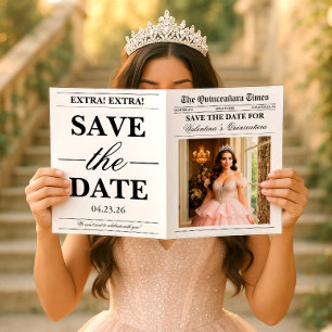 Cartão Fotos de ensaio para jornal de Quinceañera para sa