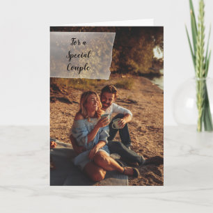 Cartão Fotos Personalizadas de Casamento e Parabéns