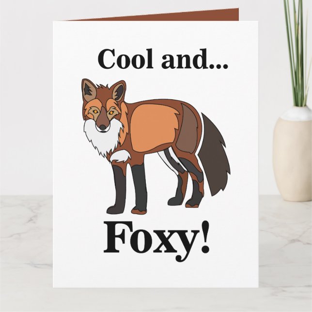 Cartão Fox Animal Willife Foxy Birthday (Frente)
